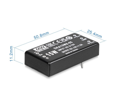 DKA15W8-12 Mean Well Блок живлення 15 Вт, ±12 В, ±0.625 А На плату