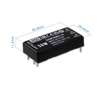 DKM30W8-15 Mean Well Блок живлення 30 Вт, ±15 В, ±1 А На плату