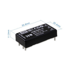 DKM30W8-12 Mean Well Блок живлення 30 Вт, ±12 В, ±1.25 А На плату