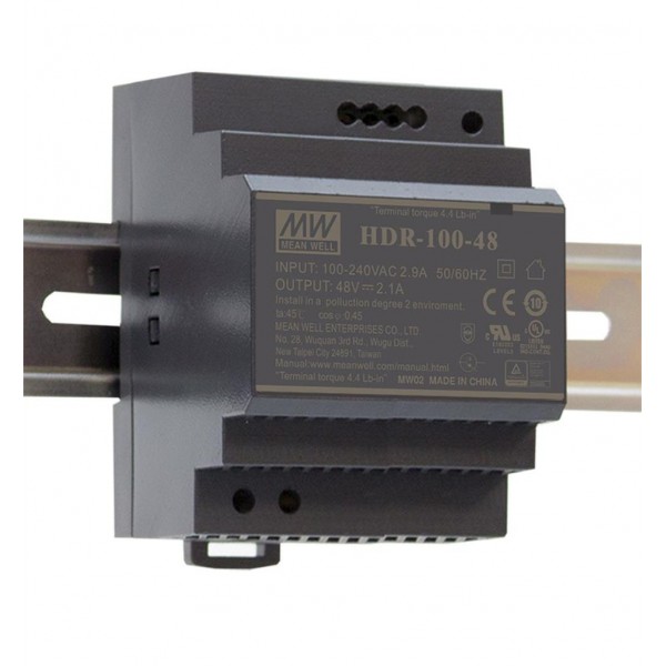 HDR-100-48 Mean Well Блок живлення На DIN-рейку 92,2 Вт; 48; 1,92 А