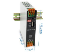 XDR-75-12 Mean Well Блок питания 74.88 Вт, 12 В, 6.24 А На DIN-рейку
