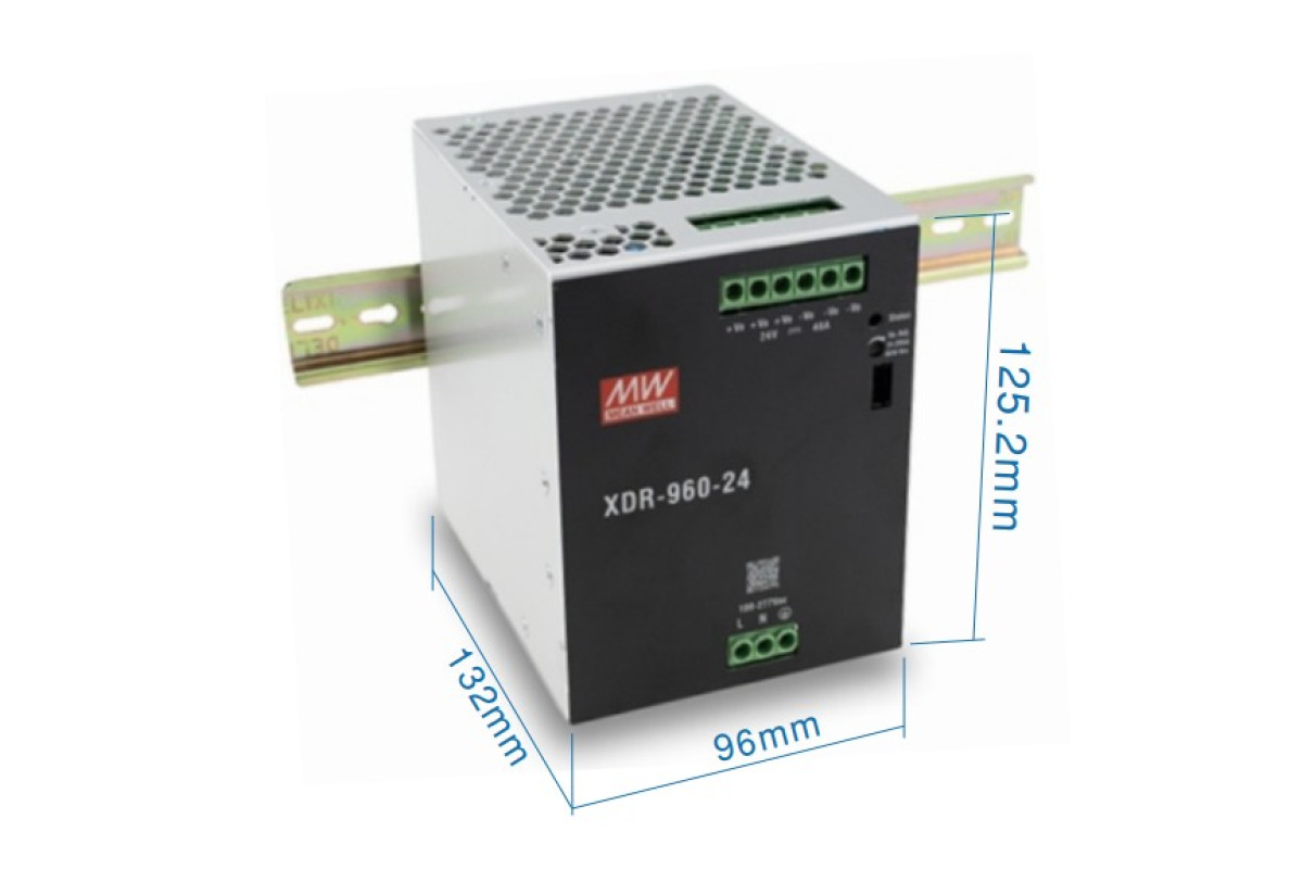 XDR-960-24 Mean Well Блок живлення 960 Вт, 24 В, 40 А На DIN-рейку