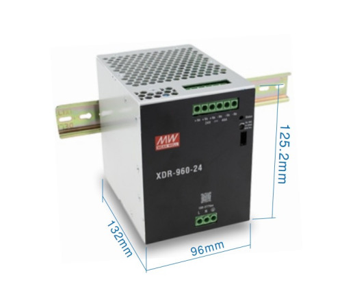 XDR-960-24 Mean Well Блок питания 960 Вт, 24 В, 40 А На DIN-рейку