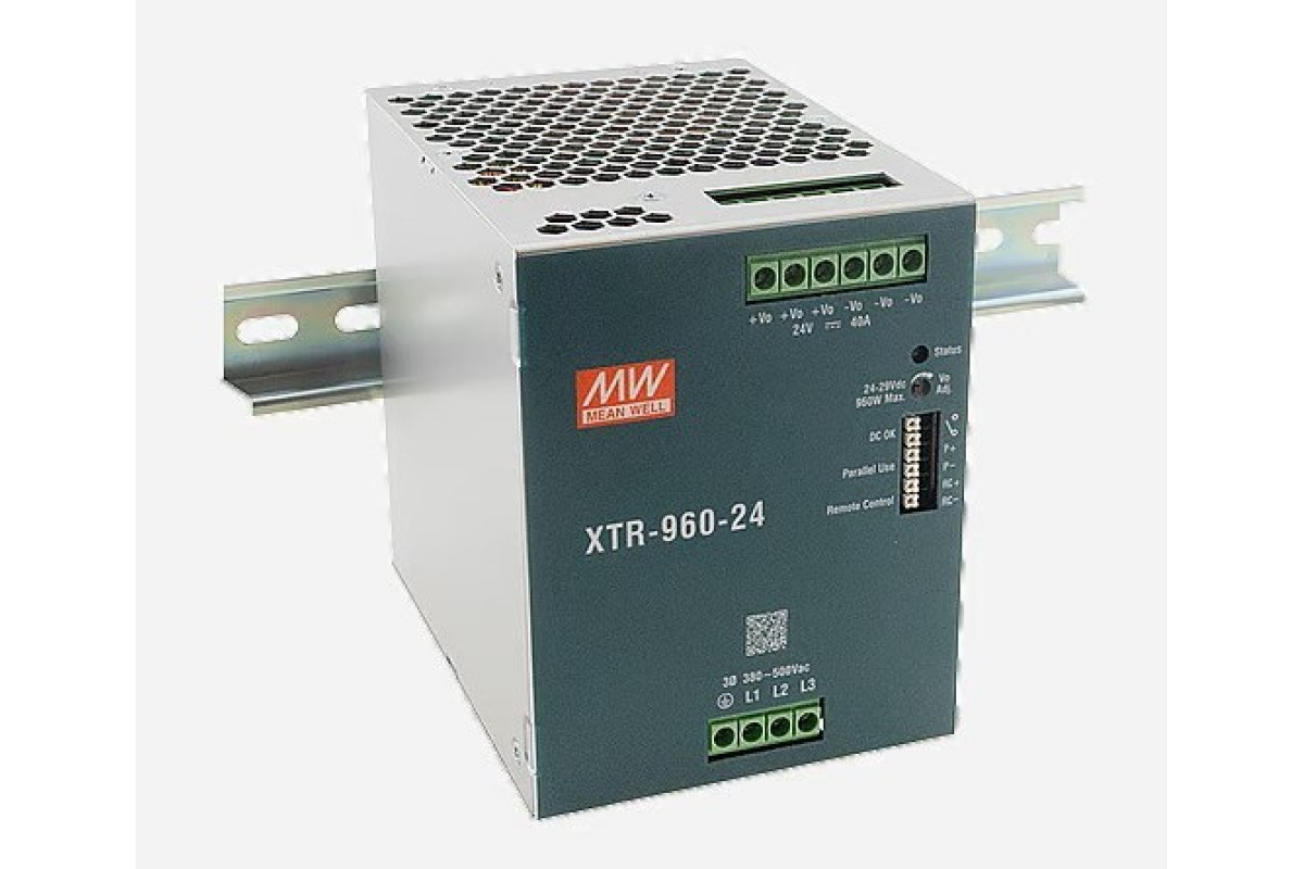 XTR-960-48 Mean Well Блок живлення На DIN-рейку 960 Вт; 48 В; 20 А