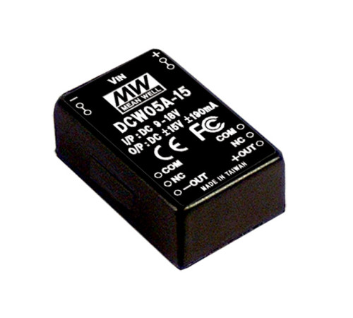 DCW05A-15-3K Mean Well Блок живлення 5.7 Вт, 15 В, 0.19 А На плату
