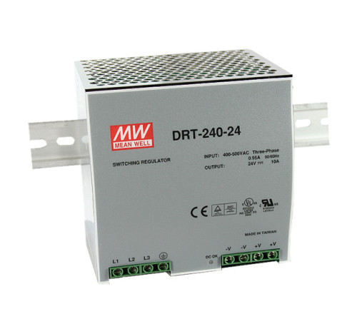 DRT-240-24 Mean Well Блок питания 240 Вт, 24 В, 10 А На DIN-рейку