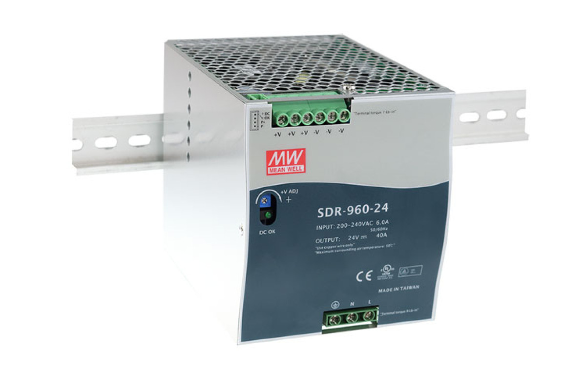 SDR-960-24 Mean Well Блок питания 960 Вт, 24 В, 40 А На DIN-рейку