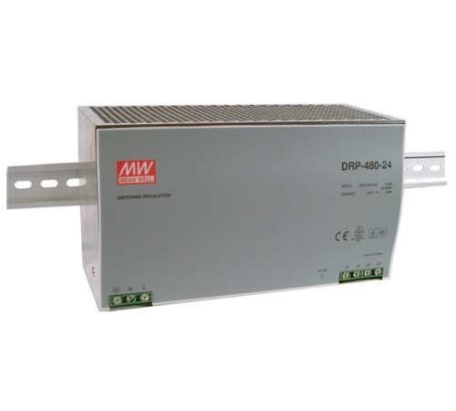 DRP-480-24 Mean Well Блок питания 480 Вт, 24 В, 20 А На DIN-рейку