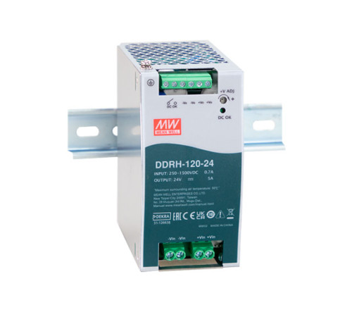 DDRH-120-12 Mean Well DC/DC Блок живлення 100.8 Вт, 12 В, 8.4 А на ДІН рейку