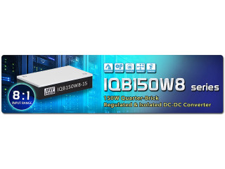 IQB150W8: DC/DC перетворювач 150 Вт quarter-brick зі входом 8:1