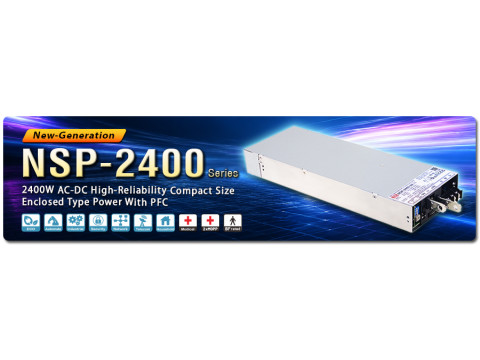 MEAN WELL NSP-2400 - 2400 Вт AC/DC источник питания в корпусе с ККМ