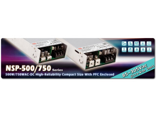 MEAN WELL представляє нове покоління джерел живлення NSP-500/750: компактність та висока надійність