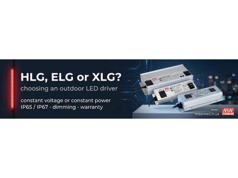 HLG, ELG чи XLG: чим відрізняються LED-драйвери MEAN WELL і що брати